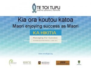 Kia ora koutou