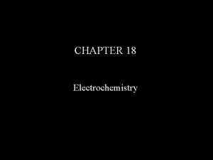 Electrochemical series