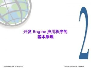 Engine Copyright 2004 ESRI All rights reserved Developing