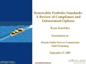 Renewable Portfolio Standards A Review of Compliance and