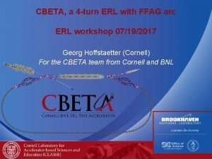 CBETA a 4 turn ERL with FFAG arc