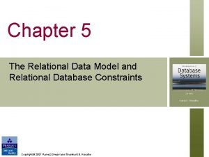 Relational model constraints
