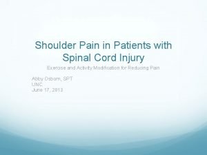 Spinal cord injury shoulder exercises
