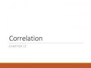 Correlation hypothesis example