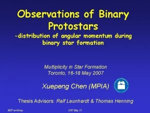 Observations of Binary Protostars distribution of angular momentum