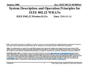 January 2006 doc IEEE 802 22 050094 r