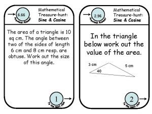 6 66 Mathematical Treasurehunt Sine Cosine The area