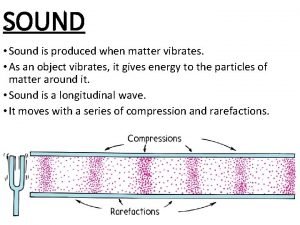 Sound is produced when matter