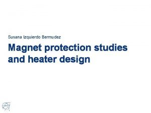 Susana Izquierdo Bermudez Magnet protection studies and heater