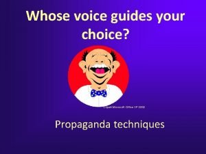 Whose voice guides your choice ClipartMicrosoft Office XP