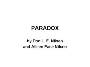 What is the most famous paradox?