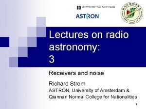 Radio astronomy lectures