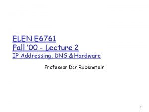 ELEN E 6761 Fall 00 Lecture 2 IP