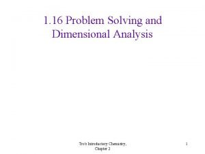 Dimensional analysis problems