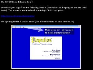 Populus software