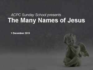 Sunday school names