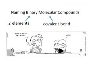Definition of binary molecular compounds