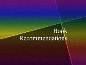 Book Recommendations Ex ce lle nt Rea d