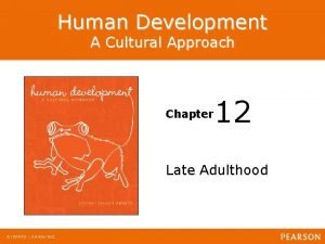 Human Development A Cultural Approach Chapter 12 Late