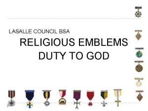 LASALLE COUNCIL BSA RELIGIOUS EMBLEMS DUTY TO GOD