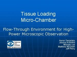 Tissue Loading MicroChamber FlowThrough Environment for High Power