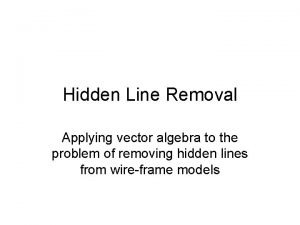 Hidden line removal