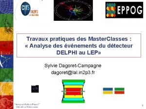 Travaux pratiques des Master Classes Analyse des vnements