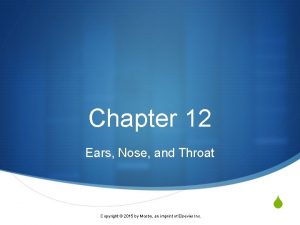 Chapter 12 Ears Nose and Throat an imprint