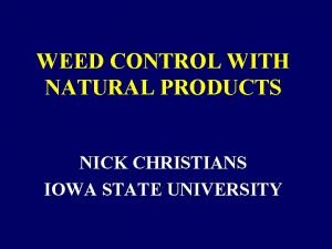 Wow weed control