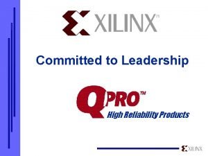 The Future MilAero isto Programmable Committed Leadership Logic