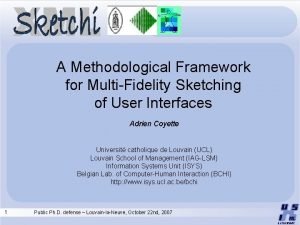 A Methodological Framework for MultiFidelity Sketching of User