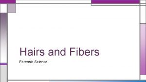 Hairs and Fibers Forensic Science Biology of Hair