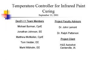 Temperature Controller for Infrared Paint Curing September 13