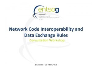Network Code Interoperability and Data Exchange Rules Consultation