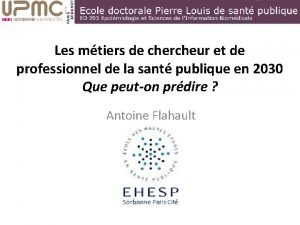 Les mtiers de chercheur et de professionnel de