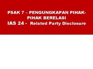 Contoh pihak berelasi