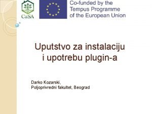 Uputstvo za instalaciju i upotrebu plugina Darko Kozarski