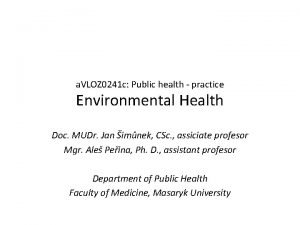 a VLOZ 0241 c Public health practice Environmental