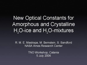 New Optical Constants for Amorphous and Crystalline H