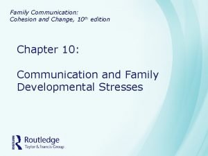 Family communication cohesion and change 10th edition