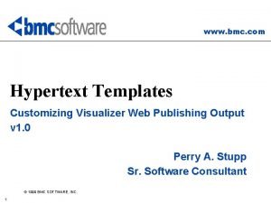 www bmc com Hypertext Templates Customizing Visualizer Web