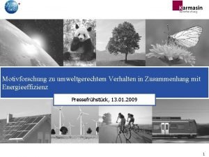 Motivforschung zu umweltgerechtem Verhalten in Zusammenhang mit Energieeffizienz