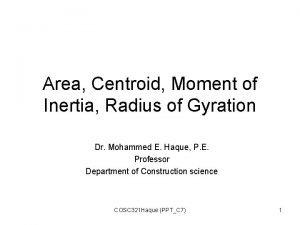 Centroidal radius of gyration