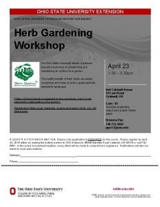 Ohio state extension gardening