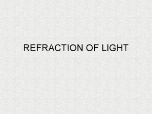 How to calculate angle of refraction