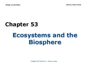 Biology Seventh Edition Solomon Berg Martin Chapter 53