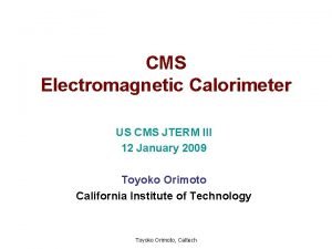 CMS Electromagnetic Calorimeter US CMS JTERM III 12