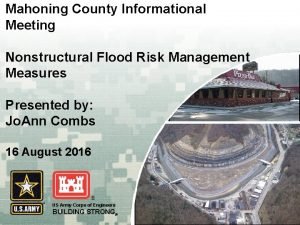 Mahoning County Informational Meeting Nonstructural Flood Risk Management