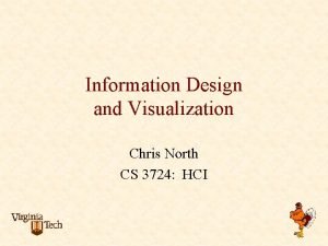 Information Design and Visualization Chris North CS 3724