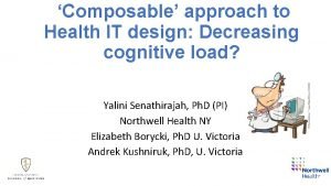 Composable approach to Health IT design Decreasing cognitive